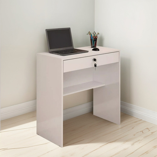 Escritorio Slim 1 Cajon, Home Office, Dormitorio- Blanco