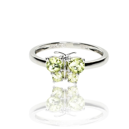 Anillo Mariposa Peridot - Oro Blanco - Freewatch