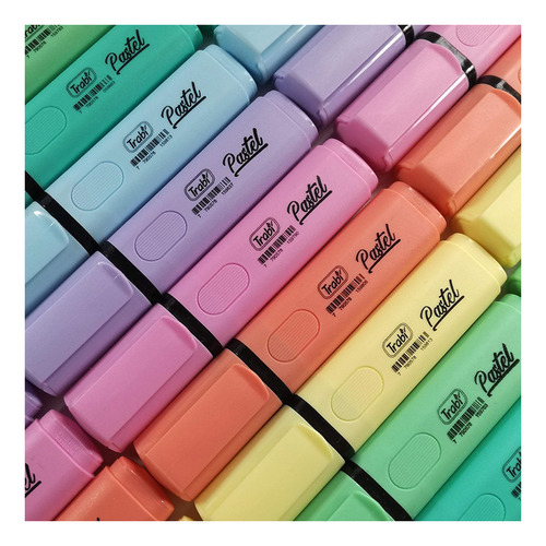 Resaltador Trabi High Texter Chato Colores Pastel Color Rosa
