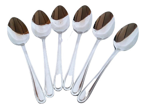 Imagen 2 de 4 de Pack 6 Cucharas Té+6 Tenedores Torta Cocina Ace. Inoxidable