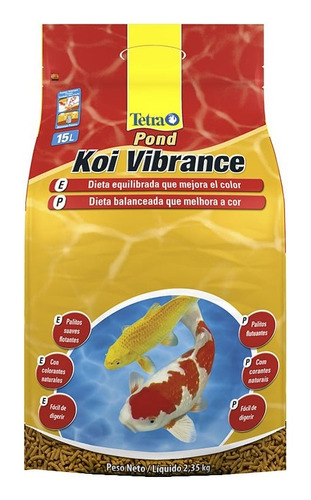 Ração Para Peixe Tetra Pond Koi Vibrance 15l 2350g