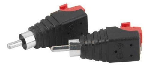 . 10 Conectores De Cable De Audio Música Rca Macho Seguridad