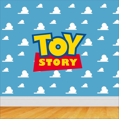 80 Adesivos De Parede Nuvens Toy Story Disney Decorativo