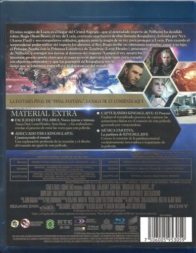 Final Fantasy Xv Kingsglaive | Blu Ray + Dvd Película Nuevo