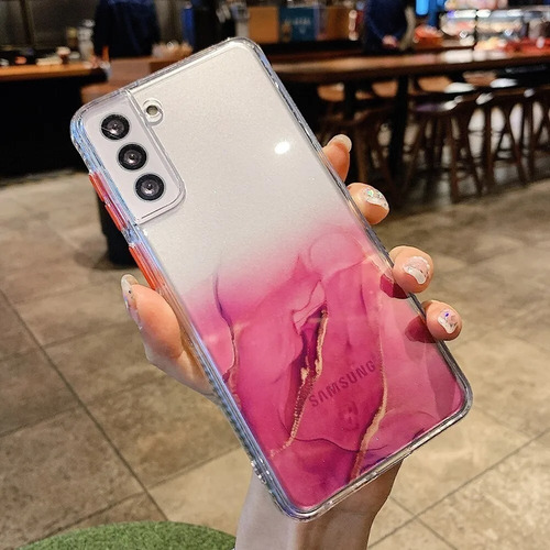 Funda Arte Pintura Degradado Bicolor Para iPhone 14 + Mica