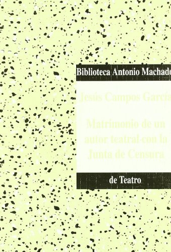Libro Matrimonio De Un Autor Teatral De Campos Garcia J A Ma
