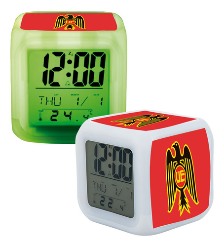 Reloj Despertador Unión Española - Personalizado Rojo