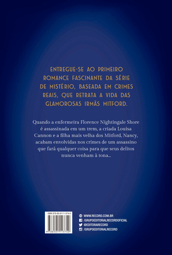 O assassinato no trem: As irmãs Mitford investigam, de Fellowes, Jessica. Editorial Editora Record Ltda., capa mole em português, 2020