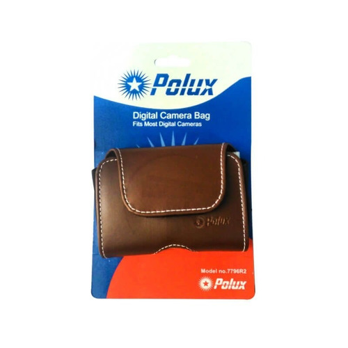 Bolso Estuche Forro Para Camara Polux Cuerina Color Marron