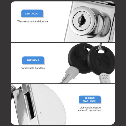 1 Unidade Household Showcase Lock Lock Cabinet Latch Door Lo