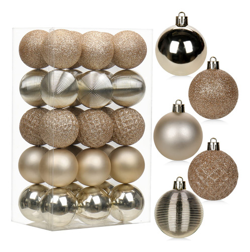 Set 30 Bolas Navideñas Irrompibles 5 Cm Decoración Árbol Hal