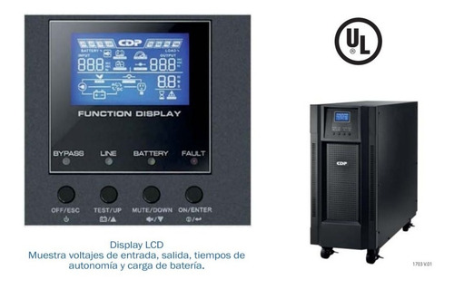 No Break Cdp 10000 Va, 9000 W 10kva Upo22-10 Ax 220vca
