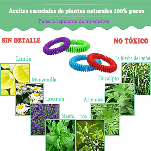 S Pulsera Repelente De Mosquitos, Paquete De 20, Sin Deet,