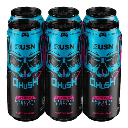 Bebida Energética Qhush Usn (500 Ml)  Pre Entrenamiento  6un