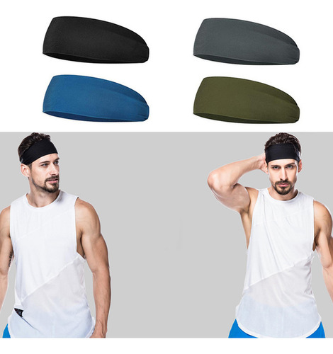 Juego De 4 Diademas Deportivas: Absorbentes, Elásticas, Para