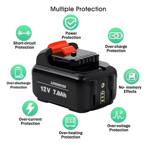 Tenhutt ?actualización | 7.0ah? Batería De Repuesto De 12v