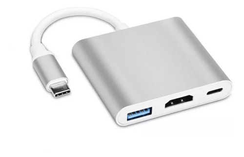 Hub Adaptador Turbo Usb Tipo C A Hdmi + Usb 3.0 + Usb-c