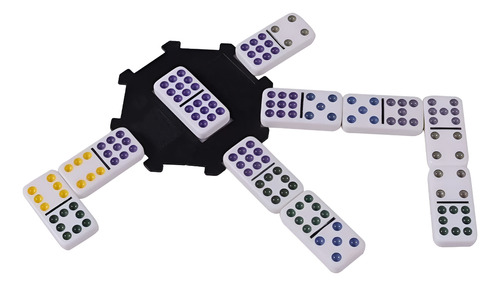 Domino Doble 9 Fichas De Colores Con Plumon Didactico
