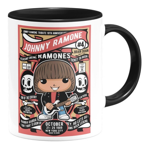 Taza Interior De Color Johnny The Ramones