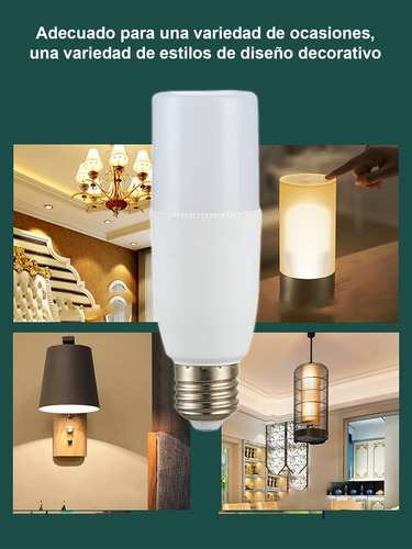 Bombilla Led 18vatios, Luz Diurna 6500k, Base E26 6pz Blanco Frío