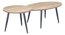 Comprar Juego De Mesa De Centro Mesa De Apoyo Patas De Metal Living Color Marrón Claro