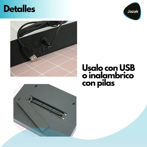 Cartel Luminoso Led Jazak / Letras / Números / Emojis / Control Remoto Incluido / Luz Color / Pizarra / Mensajes Personalizados / Decorativo / Estilo Retro / Usb O Pilas / Color Blanco C/ Negro