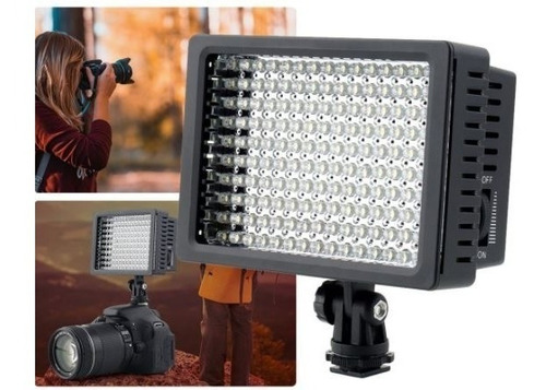Foco Led 160 Luces Flash Cámara Videograbadora Con 2 Filtro