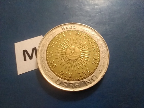 Monedas De Argentina Antiguas De Un 1 Peso Del Año Del 2016 (Usado)