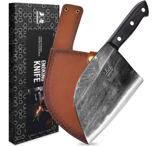 Cuchillo De Chef Tipo Serbio Enoking, Acero Alto En Carbono