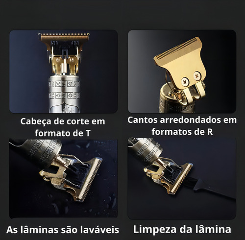 Máquina De Cortar Cabelo Fazer Barba Acabamento Dragão