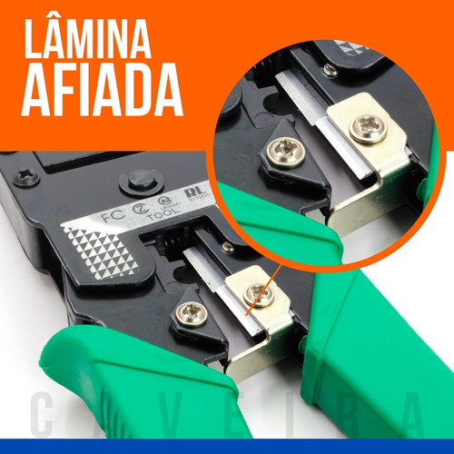 Imagem 5 de 7 de Kit Testador Cabo Rede + Alicate Crimpar Decapador Rj45 Rj11