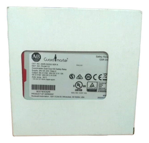Allen Bradley 440r-d22s2 Relevador De Seguridad