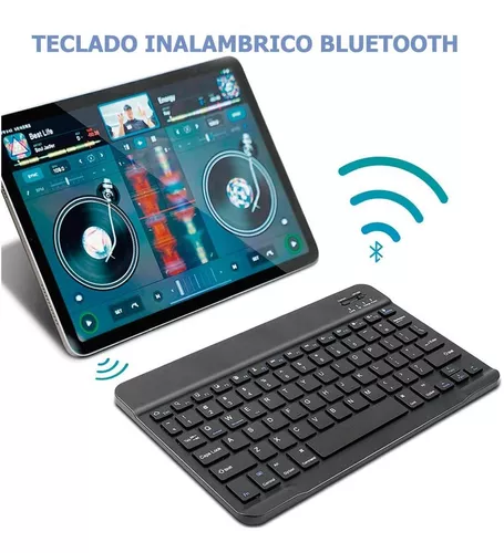 Teclado Inalámbrico Bluetooth Para iPad Android Pc Negro