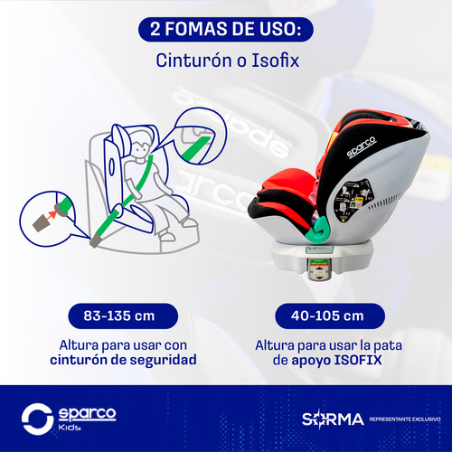 Imagen 5 de 10 de Butaca Base Isofix Rota 360° P/auto Bebe-infantil+pata Apoyo