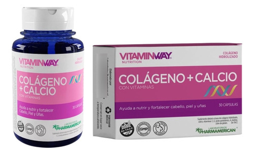 Colageno + Calcio Frasco + Caja De Respuesto Vitamin Way