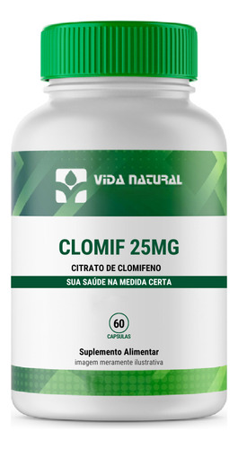 Clomif 60 Cápsulas Citrato De Clomifeno 25mg Tpc Sem Sabor