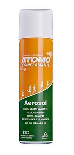 Atomo Desinflamante Aerosol Sensación De Frío 165g