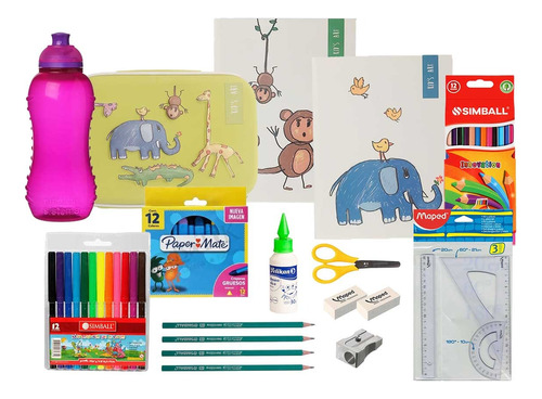 Kit Escolar De Utiles Articulos Libreria Preescolar Primaria