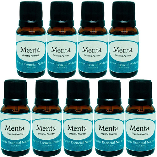 Menta Aceite Esencial Natural 9 Frascos Difusor Aromaterapia