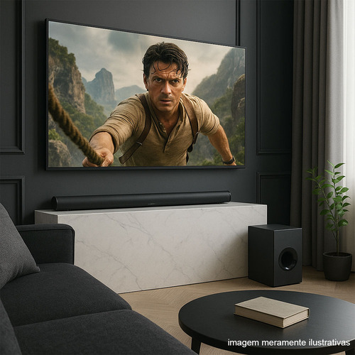 Soundbar LG Bluetooth 160w Rms 2.1 Canais Preto Bivolt