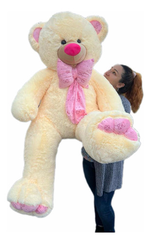 Oso De Peluche Gigante 1.50cm Metro Y Medio + Moño Y 3globos