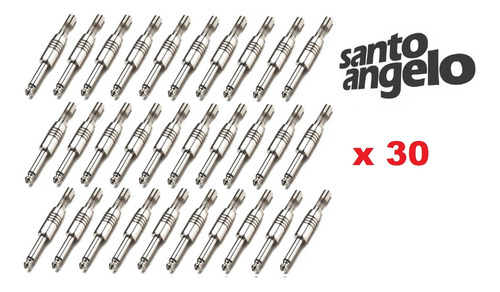 Kit Com 30 Plugs P10 Mono Santo Ângelo Ninja
