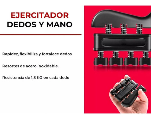 Set 5 Piezas De Ejercitador Agarre Ajustable Para Dedos