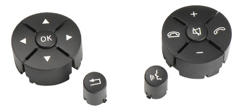 Botões De Interruptor De Volante, Conjunto De Botões Preto