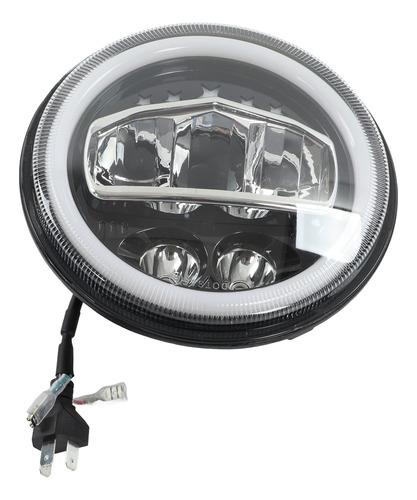 Faro Led Para Motocicleta Redondo De 7 Pulgadas, 6000 K, 12