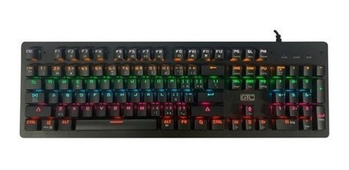 Teclado Mecánico Gaming Gtc Retroiluminado Negro Kgg-008