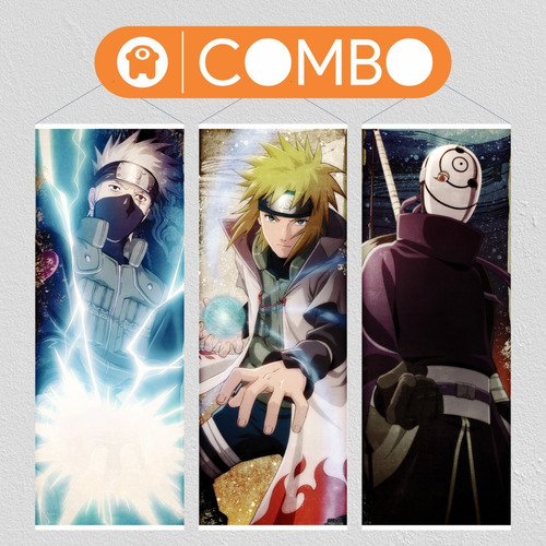 Imagen 1 de 6 de Lonas De Naruto Kakashi Minato Madara - Animeras
