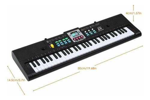 Teclado De Piano Electrónico Digital De 61 Teclas Con 16