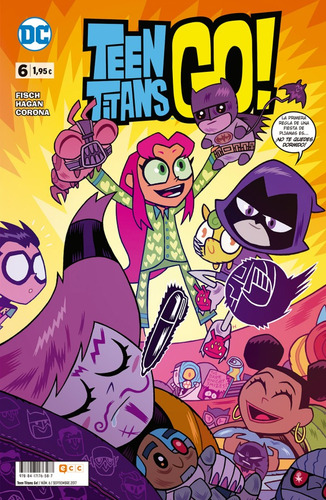 Teen Titans Go !, De Vario., Vol. 6. Editorial Ecc, Tapa Blanda En Español