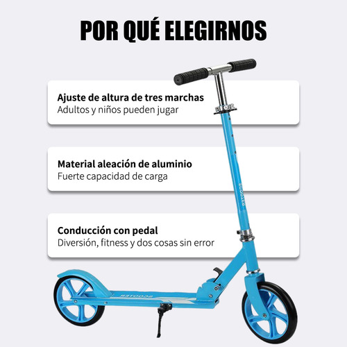 Skate diabo em pé Nayumi ABEC-7 para crianças azul